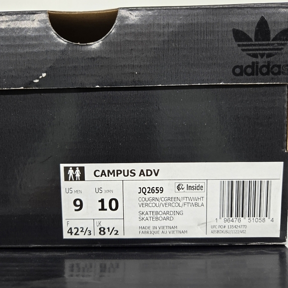 New Adidas Campus ADV \'Court Green\' Men\'s Skateboarding Shoes Size 9 main image 6